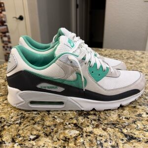 Nike Air Max 90 White Spring Green Anthracite Men's Size 12.5 (DM0029 104) Box